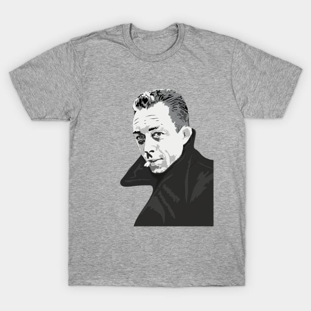 Portrait of Albert camus T-Shirt by Slownessi